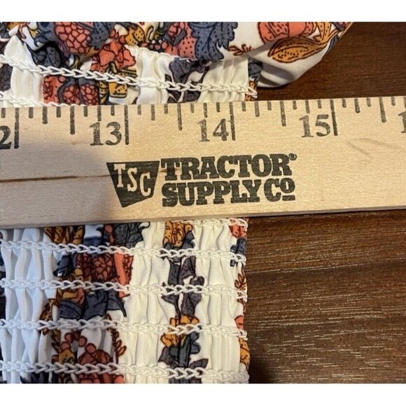 O.P.T One‎ Pretty Time Daphne Large Floral Smocked Short Sleeve Maxi Dress NEW - Picture 6 of 11